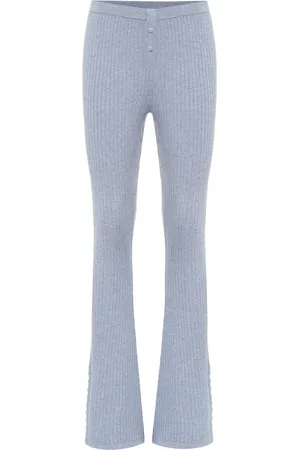 LIVE THE PROCESS Ribbed-knit flared sweatpants