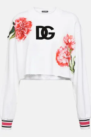 Dolce & Gabbana Logo cropped cotton sweatshirt
