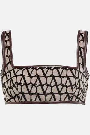 VALENTINO Toile Iconographe crop top