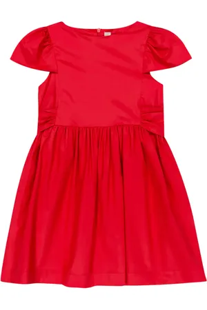Il gufo Bow-embellished cotton-sateen minidress
