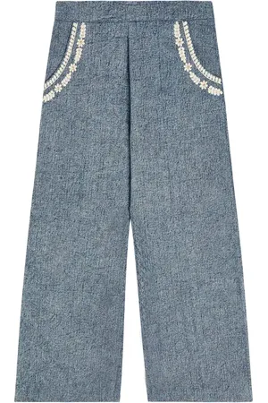 Louise Misha Flor embroidered jeans