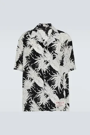 VALENTINO Printed silk bowling shirt