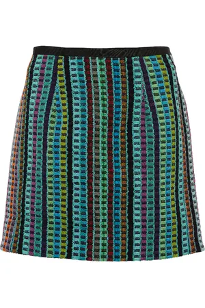 Marine Serre Checked cotton terry miniskirt