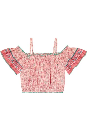 POUPETTE ST BARTH Donna floral off-shoulder top