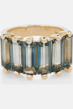 Suzanne Kalan 14kt gold ring with topazes
