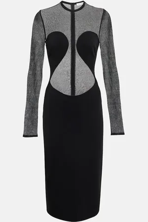 Alaïa AlaÃ¯a Semi-sheer paneled minidress