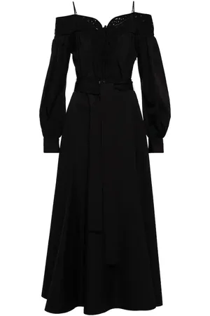 GABRIELA HEARST Elias lace-trimmed cotton midi dress