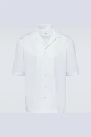 LARDINI Cotton poplin bowling shirt