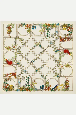 Gucci Printed silk twill scarf
