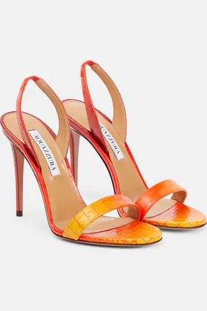 Aquazzura So Nude 105 croc-effect leather sandals