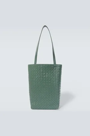 Bottega Veneta North-South Intrecciato Small leather tote bag