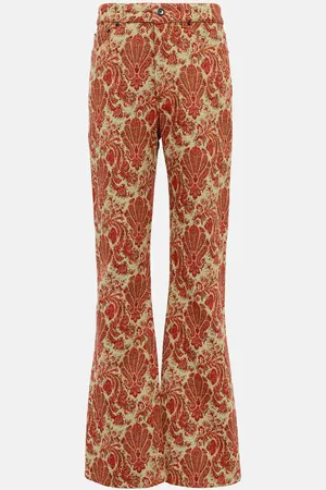 Paco rabanne Jacquard high-rise flared pants