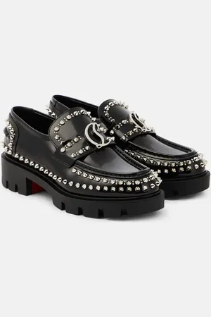 Christian Louboutin CL Moc Lug Spikes leather loafers