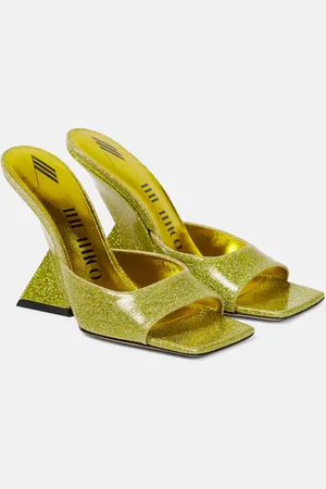 The Attico Cheope glitter mules