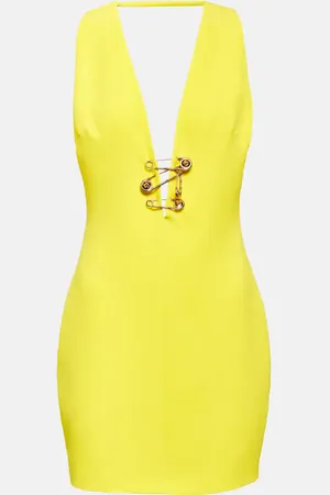 VERSACE Safety Pin silk minidress