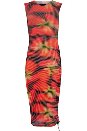 Louisa Ballou Heatwave printed mesh minidress
