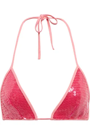 DAVID KOMA Sequined halterneck bralette