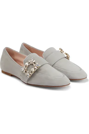 Roger Vivier Mini Broche suede loafers
