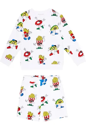 Stella McCartney Printed sweatshirt and shorts set