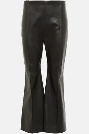 The Row Beck leather flared pants