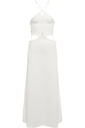 CHRISTOPHER ESBER Cutout ribbed-knit maxi dress