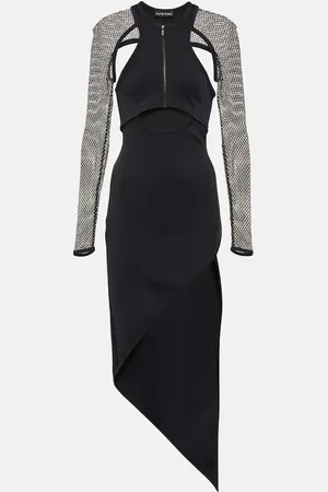 DAVID KOMA Embellished cutout midi dress