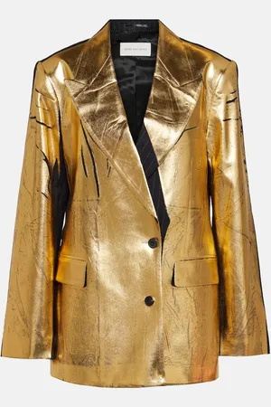 DRIES VAN NOTEN Foiled pinstripe blazer