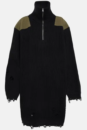 Maison Margiela Cotton and wool sweatshirt dress