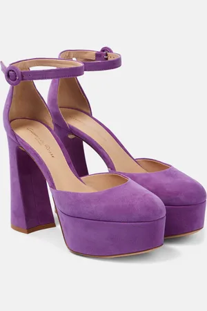 Gianvito Rossi Vernice platform suede pumps