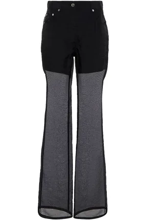 Helmut Lang Paneled high-rise bootcut pants