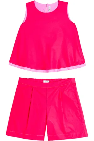 Il gufo Cotton-blend top and shorts set