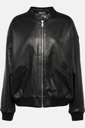Stouls Pharrell leather bomber jacket