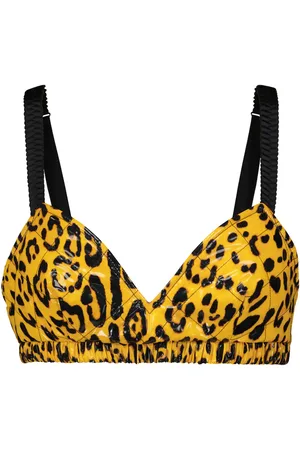 Dolce & Gabbana Leopard-print faux leather bra