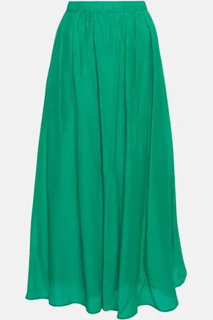 Velvet Mariela cotton and silk maxi skirt
