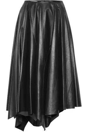 Marni Leather midi skirt