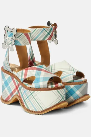 Vivienne Westwood London leather check sandals