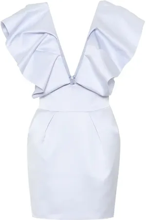 ALEXANDRE VAUTHIER Ruffled satin minidress