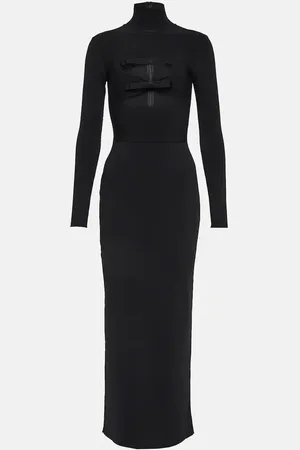 VALENTINO Cutout knit maxi dress