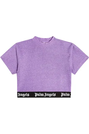 Palm Angels Logo jersey crop top