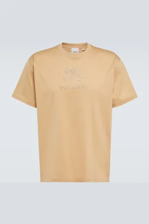 Burberry Embroidered cotton jersey T-shirt