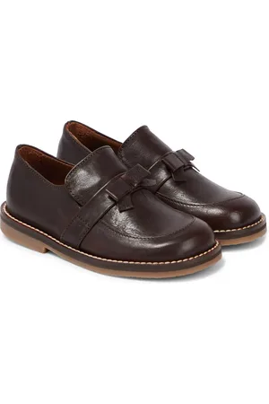 PèPè PÃ¨PÃ¨ Bow-detail leather loafers