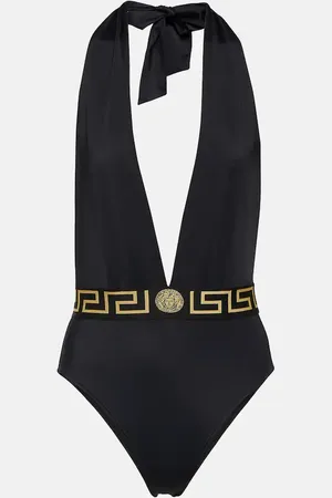 VERSACE Greca halterneck swimsuit