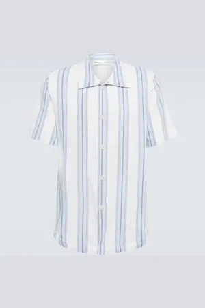 RANRA Skotta striped bowling shirt