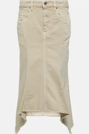 Isabel Marant Nyda denim midi skirt