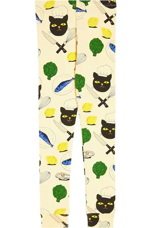 Mini Rodini Chef cat cotton leggings