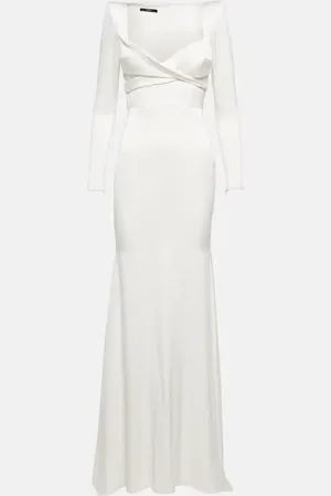ALEX PERRY Satin crÃªpe gown