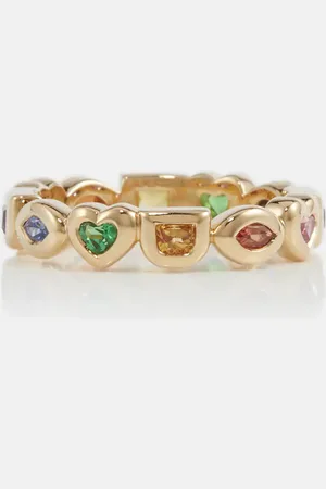 Robinson Pelham Eye Love You Mini 18kt ring with sapphires and tsavorites
