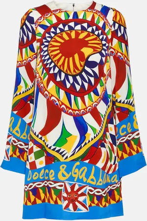 Dolce & Gabbana Carretto silk-blend minidress