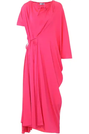 Balenciaga Asymmetric crÃªpe midi dress