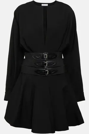 Alaïa AlaÃ¯a Belted wool minidress